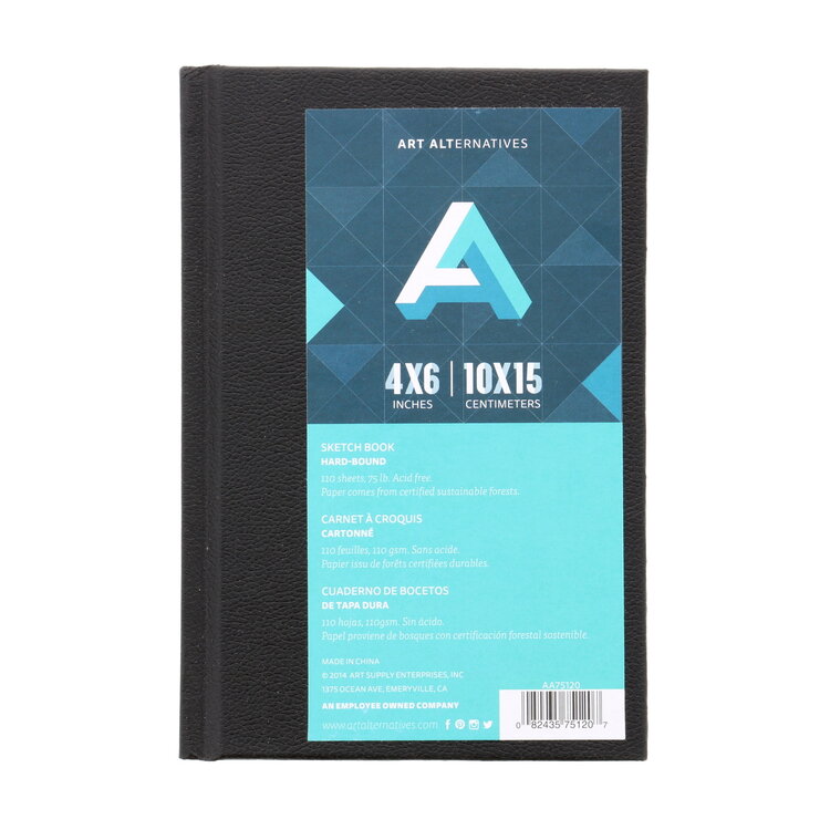 ART ALTERNATIVES Art Alternatives Hard Cover Sketchbook – 110 Sheets