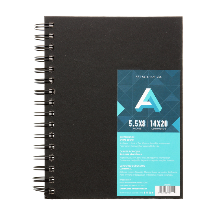 ART ALTERNATIVES Art Alternatives Hard Cover Sketchbook – 110 Sheets