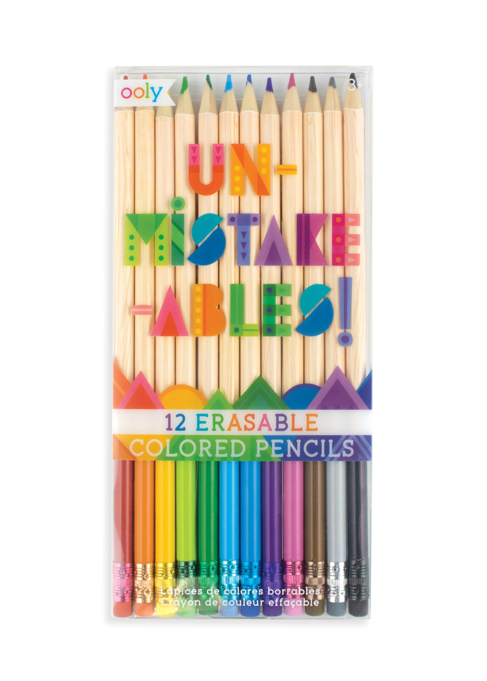 OOLY OOLY UNMISTAKABLES ERASABLE COLORED PENCILS 12CT