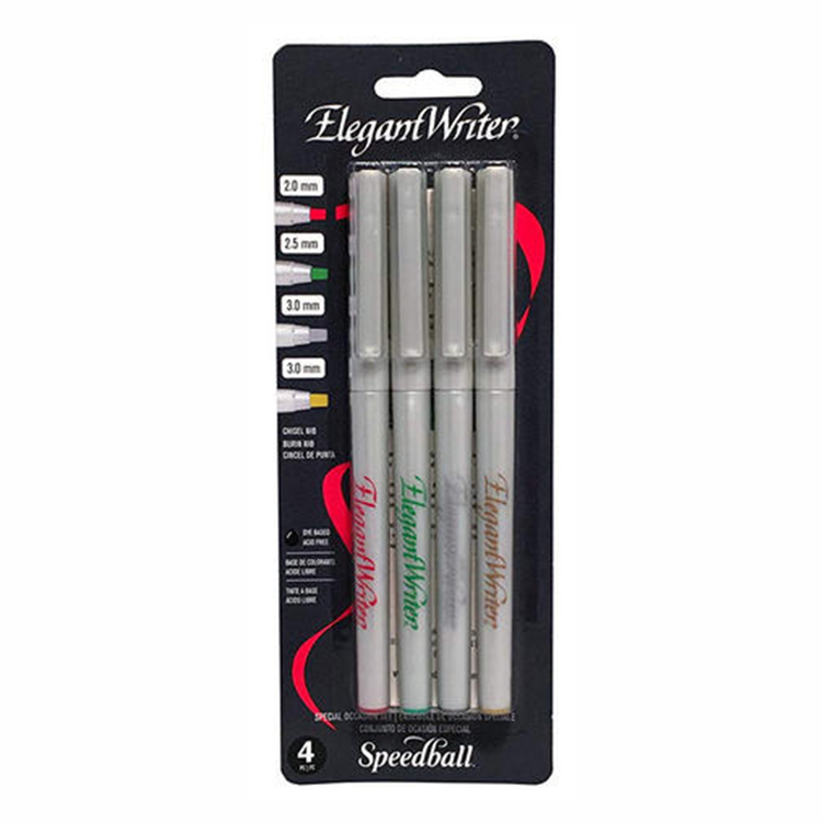 SPEEDBALL ART PRODUCTS ELEGANT WRITER 4 PC
