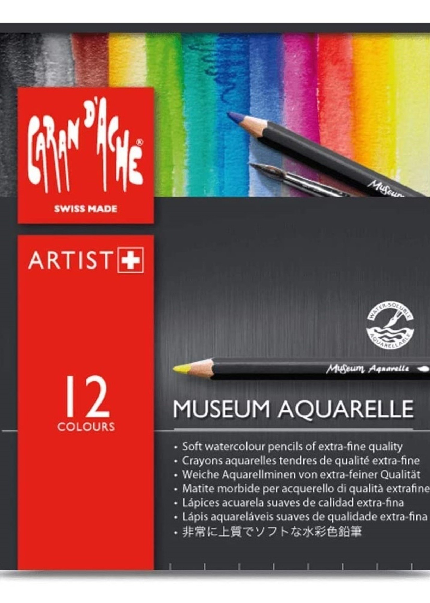CARAN DACHE/CREATIVE ART CARAN DACHE MUSEUM AQUARELLE 12 COLOURS PENCIL SET