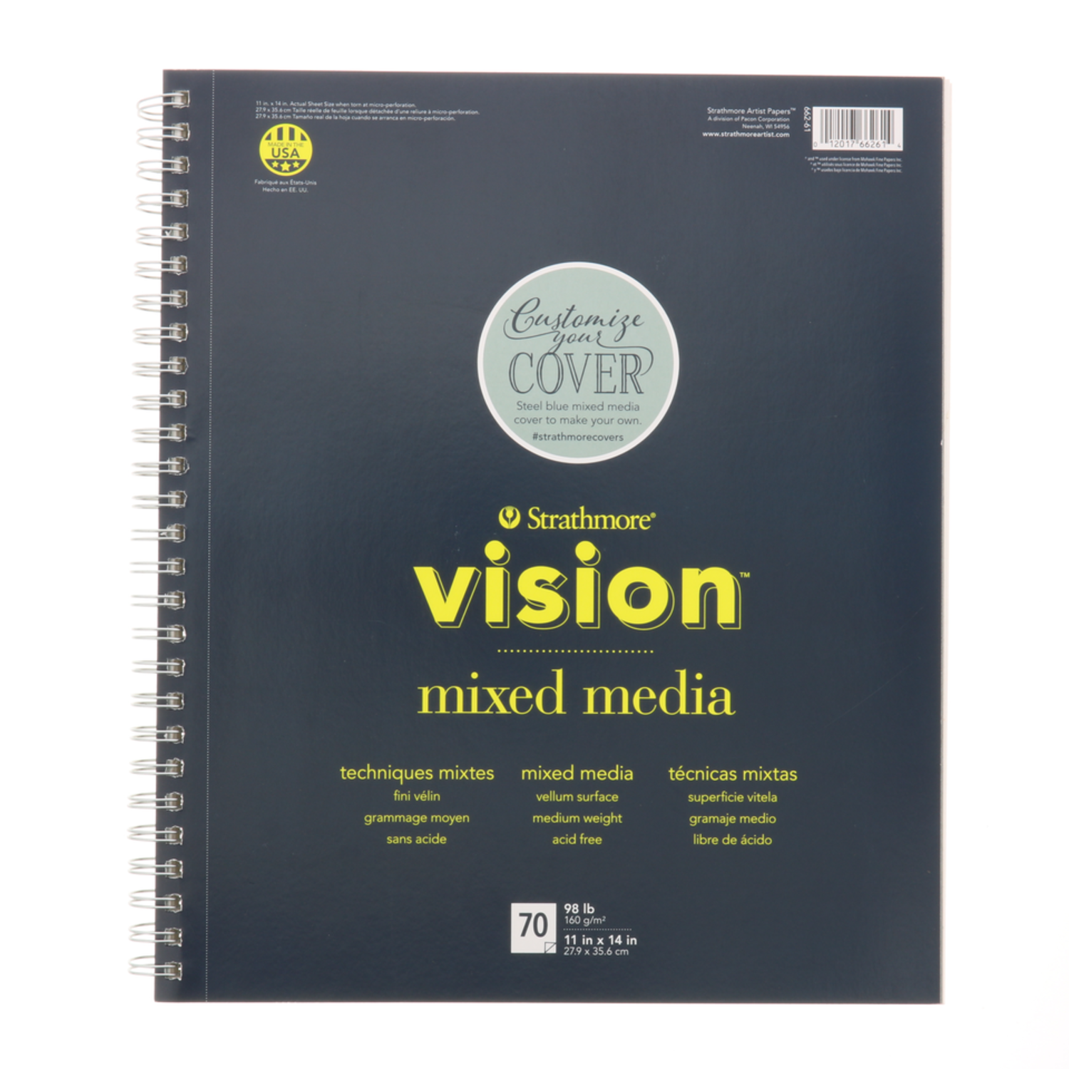 Strathmore Vision Mixed Media Pad, 9 x 12 Inches, 98 lb, 70 Sheets