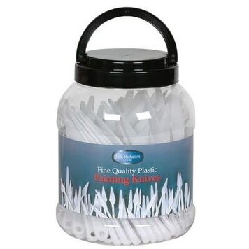 JACK RICHESON RICHESON PLASTIC PALETTE KNIFE CANISTER SET OF 60