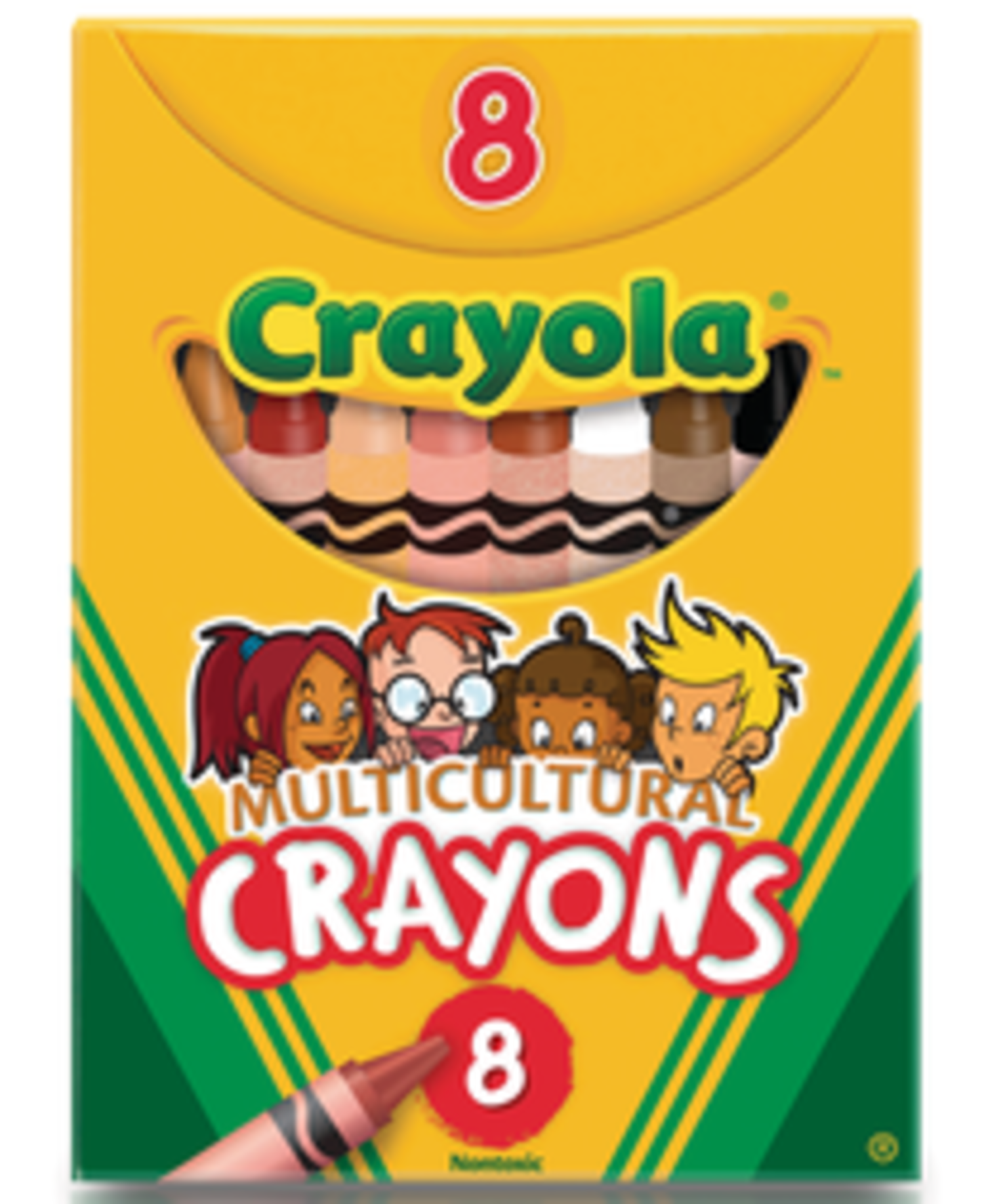 Crayola Multicultural Crayons, Large, Assorted - 8 pack