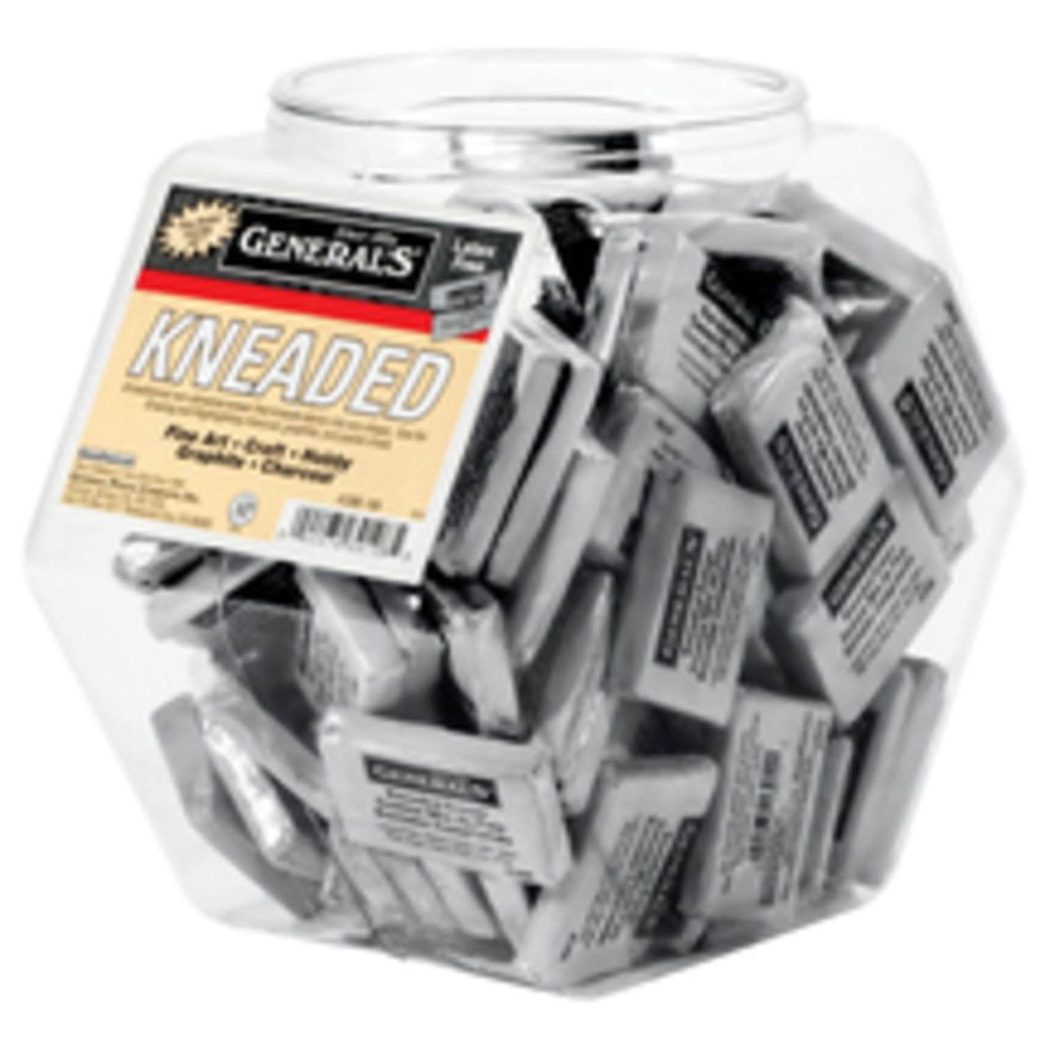 General Pencil Kneaded Erasers 108-Count Display Tub, Size: One Size