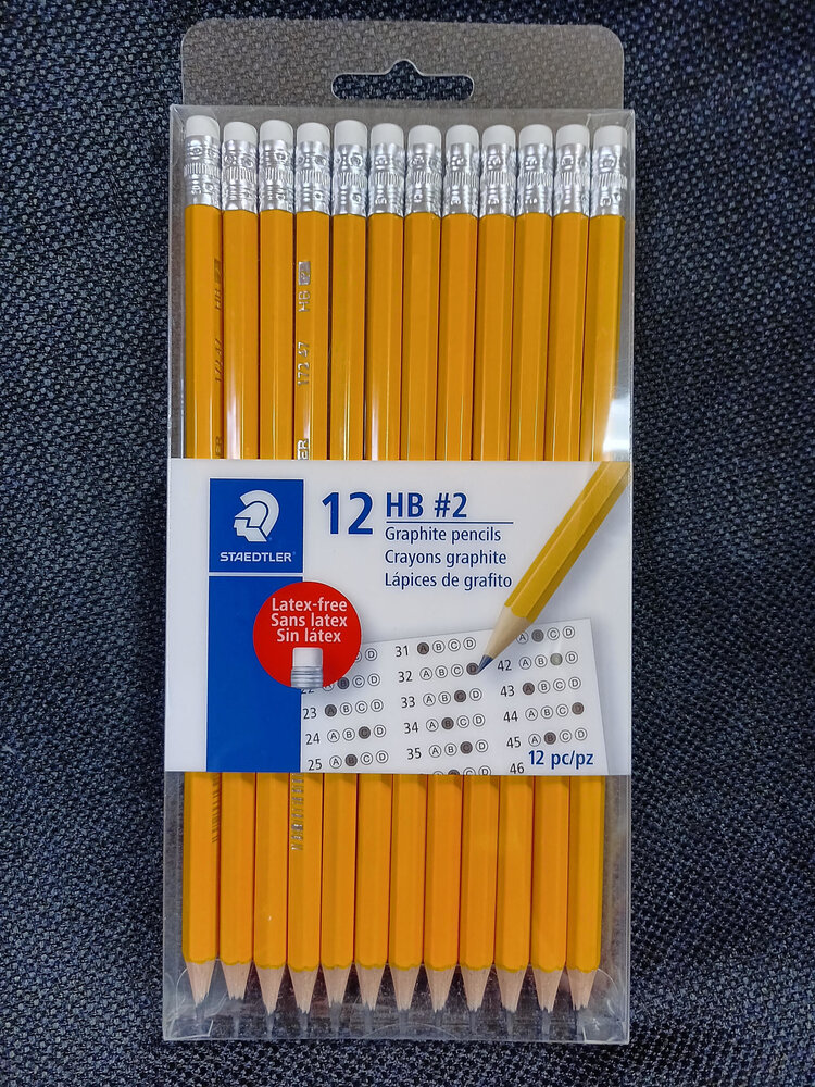STAEDTLER-MARS LIMITED Staedtler #2 HB Graphite Pencils – 12 Pack, Pre-Sharpened with Erasers