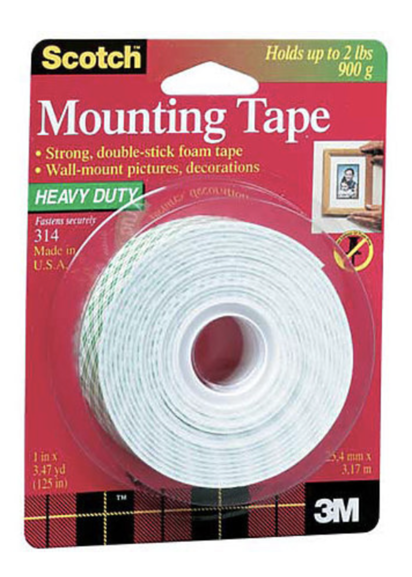 Tape 314dc Foam Mntg 1 X 125in Artist Corner