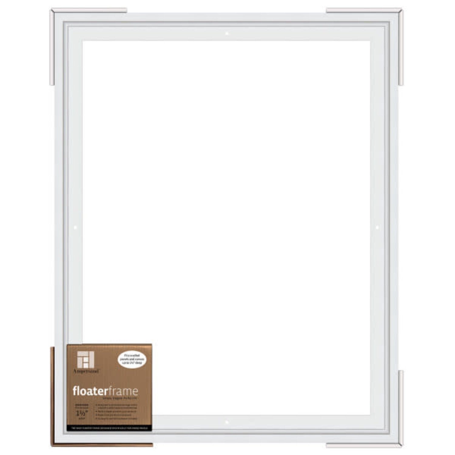 Ampersand Float Frame 1.5 inch Bold 16x20 White