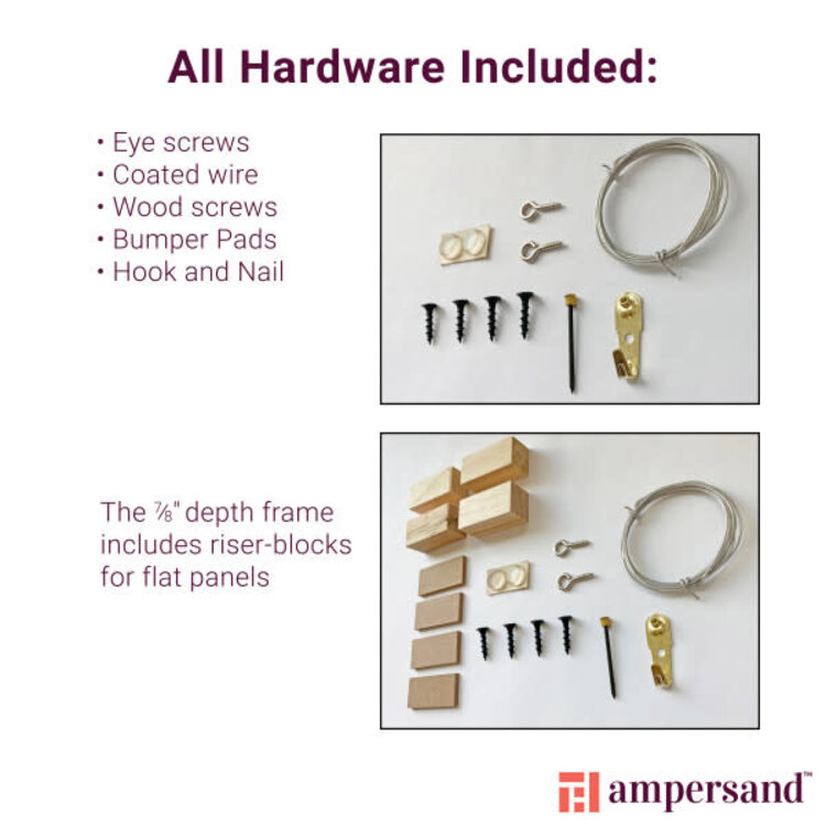 AMPERSAND ART SUPPLY AM-FLOAT FRAME BOLD 7/8 WHT 16X20