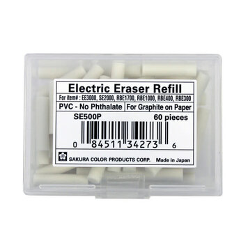 SAKURA OF AMERICA ERASER 60PK ELECT REFILL-WHT