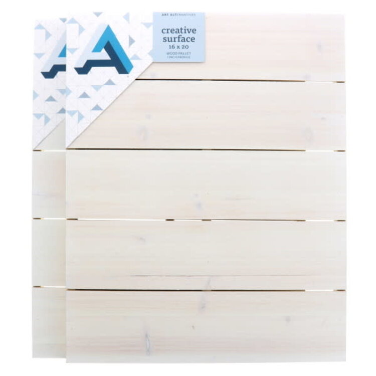 ART ALTERNATIVES 1IN WOOD PALETTE 16X20 - WHITE