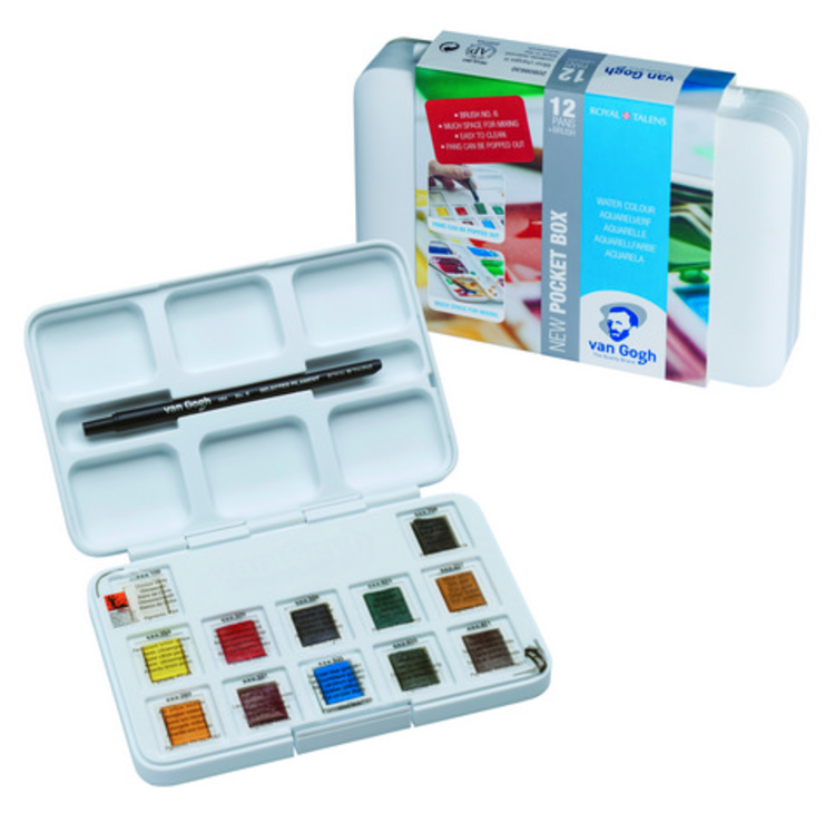 ROYAL TALENS NORTH AMERICA VAN GOGH WATERCOLOR 12 PAN SET