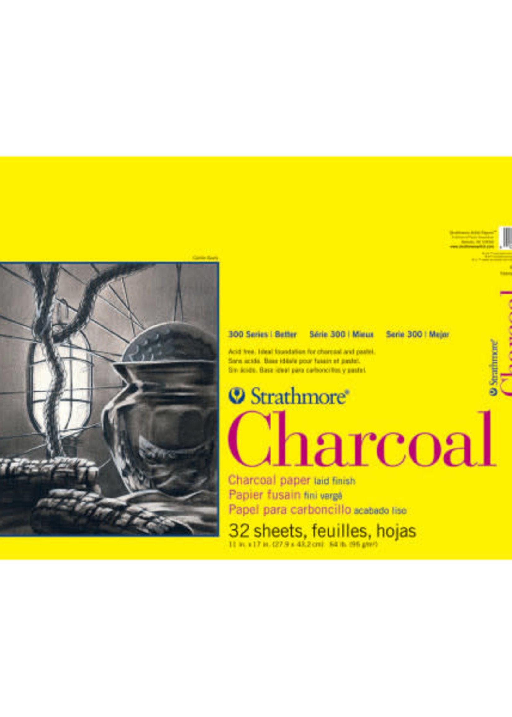 PACON/STRATHMORE CHARCOAL WHITE TAPE TOP 32 SHEETS 64LB 11X17