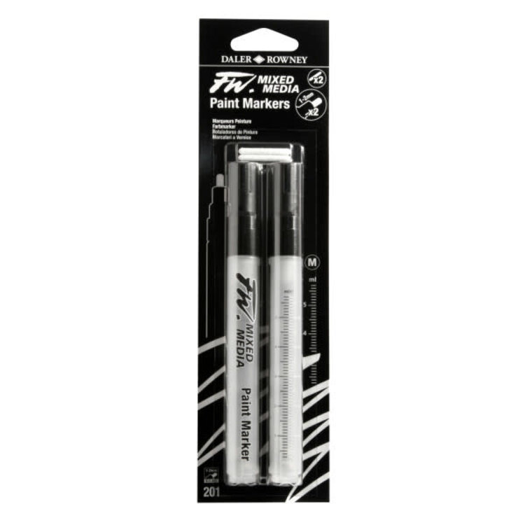 DALER-ROWNEY/FILA CO FW EMPTY MEDIUM MARKER W/1-2MM ROUND NIBS 2PK