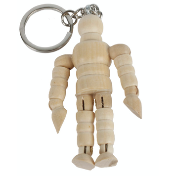 ART ALTERNATIVES Wood Mannequin Keychain – 2.5"