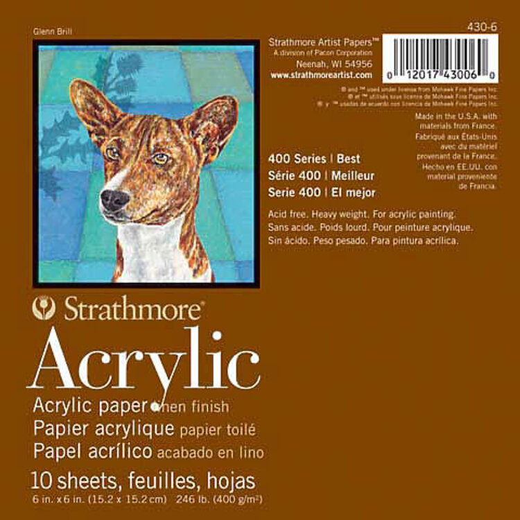 PACON/STRATHMORE ACRYLIC LINEN GLUE BOUND 246LB 10 SHEETS 9X12