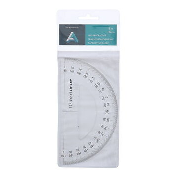 ART ALTERNATIVES Acrylic Protractor – 6" (180°)