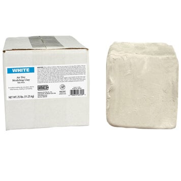 AMACO AMACO White Talc-Free Air Dry Modeling Clay – 25 lb
