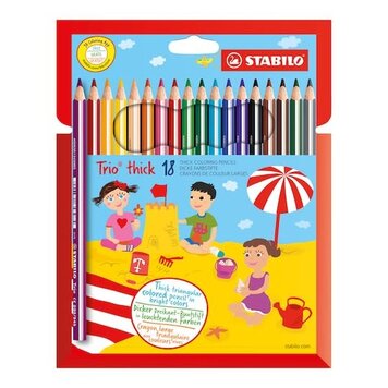 STABILO Trio Thick Triangular Colored Pencils Set of 18