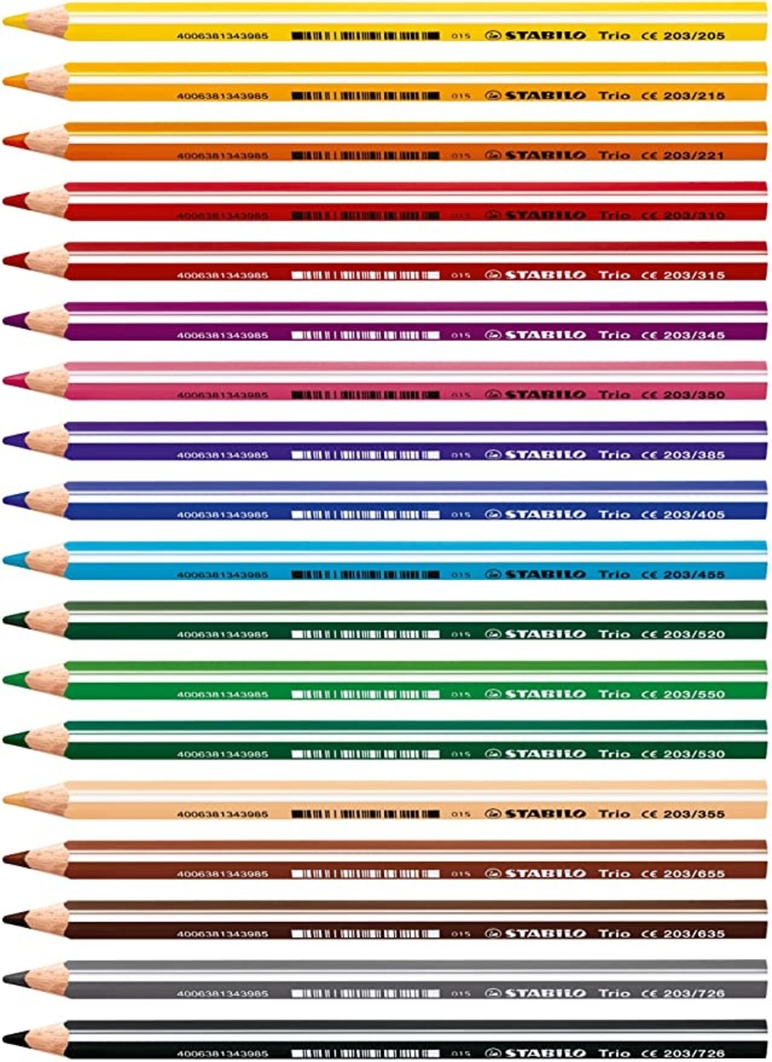 Stabilo Trio Thick Colored Pencil Set of 18