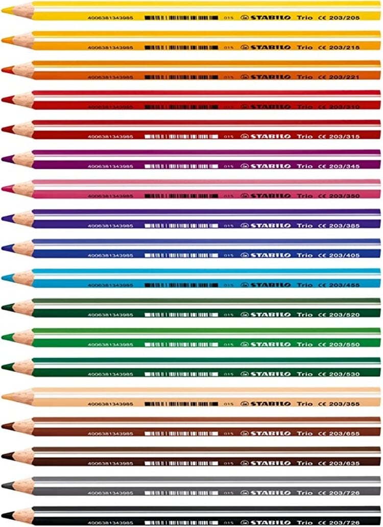 STABILO STABILO Trio Thick Triangular Colored Pencils Set of 18