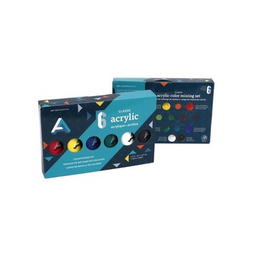 ART ALTERNATIVES Classic Acrylic Paint Color Mixing Set – Set of 6, 100ml Tubes