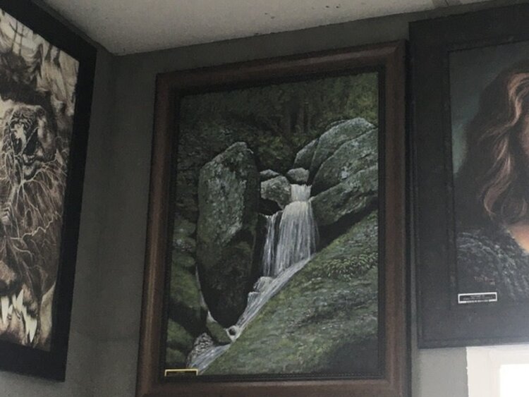 ARTIST CORNER FRAMED WATERFALL ORIGINAL 16x20