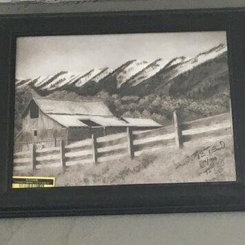 ARTIST CORNER FRAMED BARN 11X14