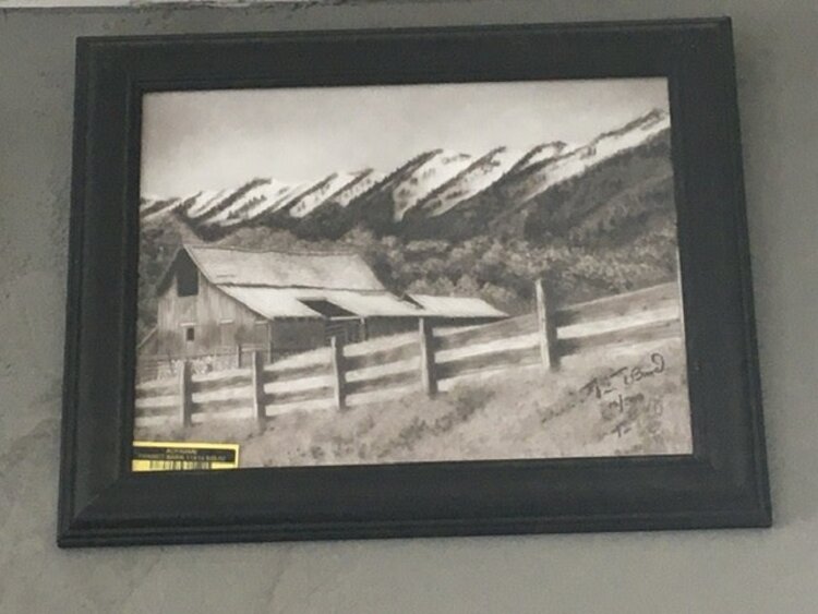 ARTIST CORNER FRAMED BARN 11X14