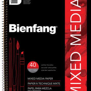 BIENFANG PAPER Bienfang Spiral Bound Mixed Media Pad - 90lb, 180 Sheets