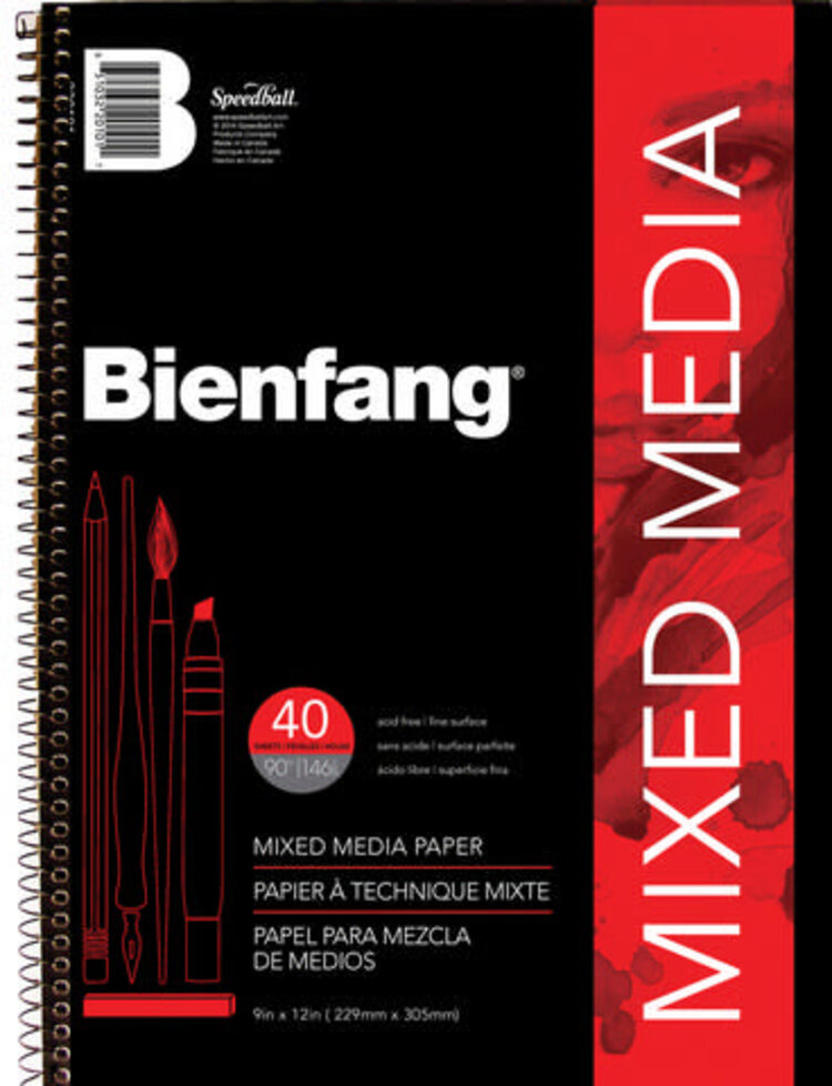 BIENFANG PAPER Bienfang Spiral Bound Mixed Media Pad - 90lb, 180 Sheets