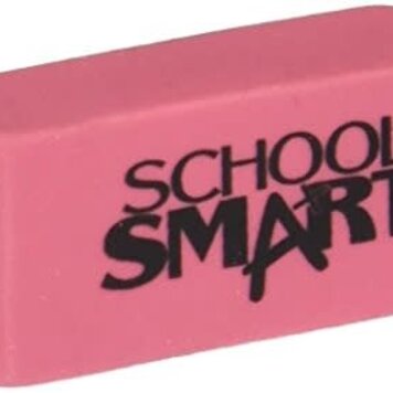 SCHOOL SMART School Smart Small Pink Beveled Block Erasers