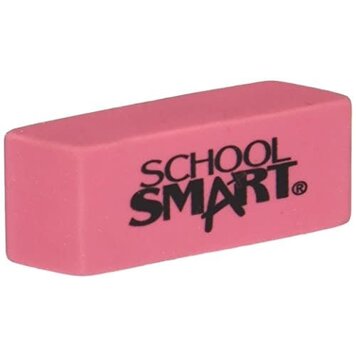 SCHOOL SMART School Smart Small Pink Beveled Block Erasers