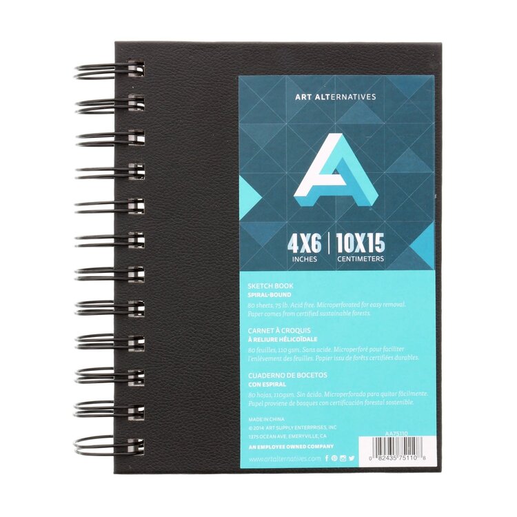 ART ALTERNATIVES Art Alternatives Hard Cover Sketchbook – 110 Sheets
