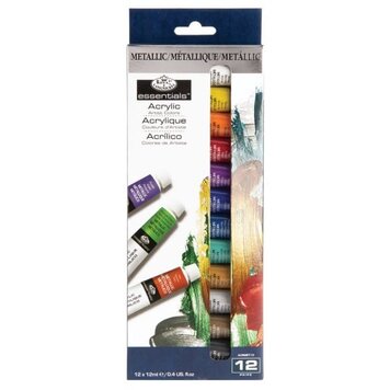 ROYAL BRUSH MANUFACTURING INC ACRYLIC ARTIST 12ML 12 METALLIC COLOR  SET