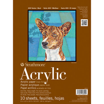 PACON/STRATHMORE ACRYLIC LINEN GLUE BOUND 246LB 10 SHEETS 9X12