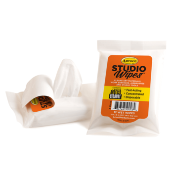 BADGER AIR-BRUSH Artool Studio Wet Wipes with Medea Airbrush Cleaner – Pack of 12