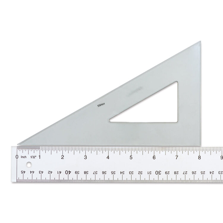 ACME UNITED CORPORATION TRIANGLE 30/60 STYRENE WITH INK EDGE 8 INCH
