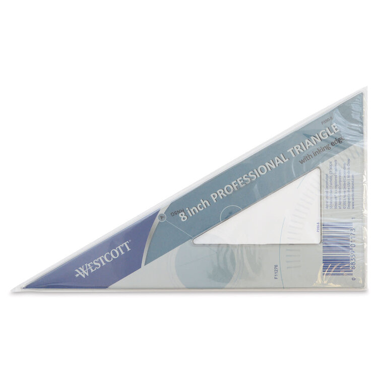 ACME UNITED CORPORATION TRIANGLE 30/60 STYRENE WITH INK EDGE 8 INCH