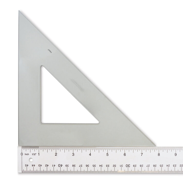 ACME UNITED CORPORATION TRIANGLE 45/90 STYRENE W/INK EDGE 8 INCH