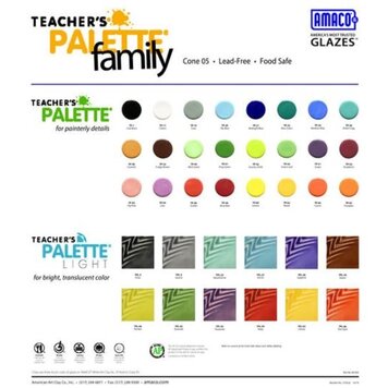 AMACO Teacher's Palette Ceramic Glazes - Pints