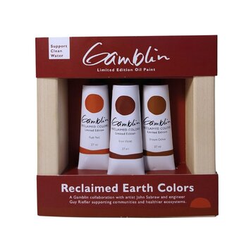 GAMBLIN ARTISTS COLORS CO Reclaimed Earth Oil Paint 3 Color Set