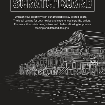 SCRATCH ART Artist Corner Scratchboard Pack – Black Pre-Inked Boards, Pack of 10