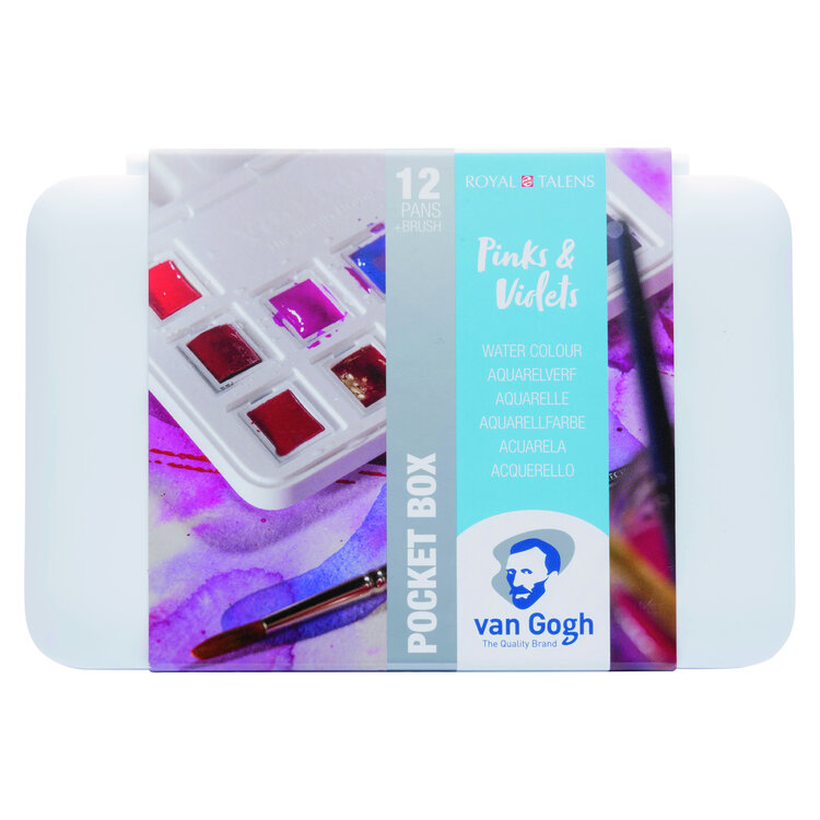 ROYAL TALENS NORTH AMERICA Van Gogh Pinks & Violets 12 Color Watercolor Pan