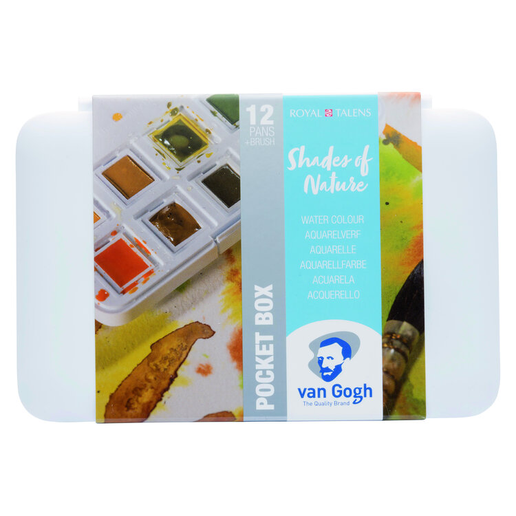 ROYAL TALENS NORTH AMERICA Van Gogh Shades of Nature 12 Color Watercolor Pan