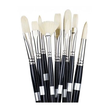 TREKELL Genuine Hog Bristle Long Handle Brush