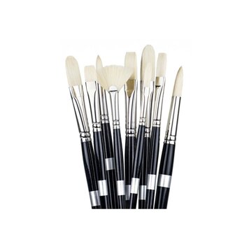 TREKELL Genuine Hog Bristle Long Handle Brush