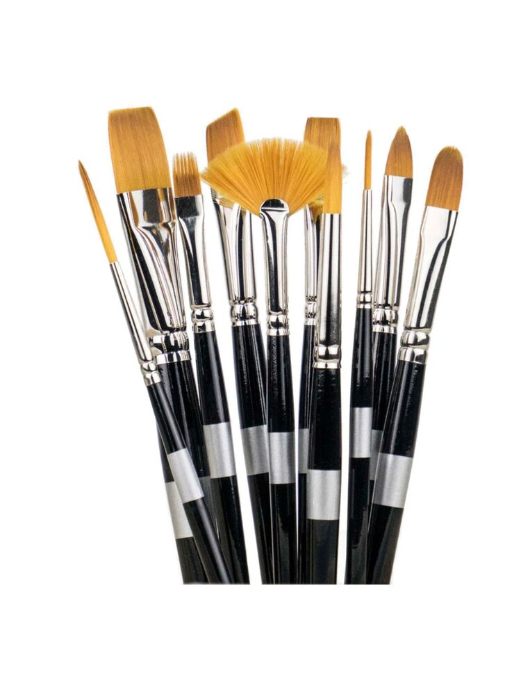 TREKELL Trekell Golden Taklon Short Handle Brushes