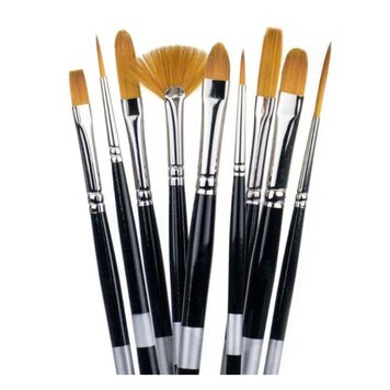 TREKELL Trekell Golden Taklon Long Handle Brushes
