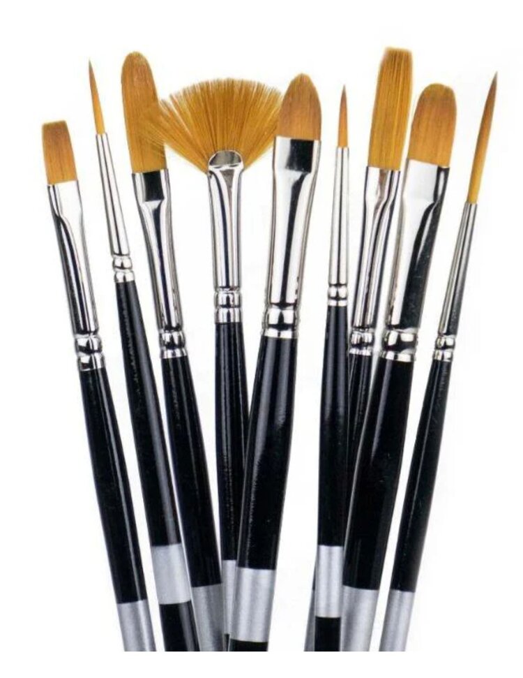 TREKELL Trekell Golden Taklon Long Handle Brushes